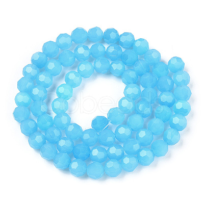 Imitation Jade Glass Beads Stands LS-EGLA-A035-J10mm-D04-1