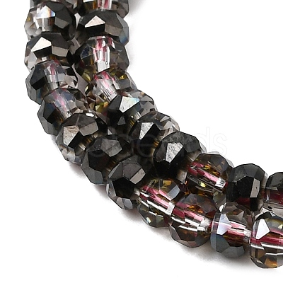 Electroplate Glass Beads Strands GLAA-Q105-03S-1