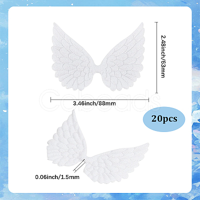 20Pcs Cloth & Glitter Powder Iron on Sew on Patches DIY-GF0014-66-1
