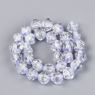 Handmade Foil Glass Beads Strands FOIL-Q002-06A-1