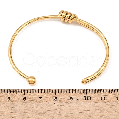 304 Stainless Steel Cuff Bangles for Women BJEW-C129-06G-1