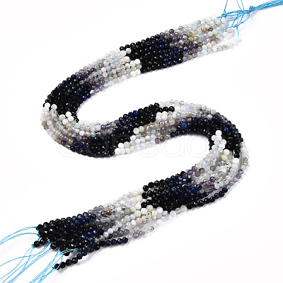 Natural & Synthetic Mixed Gemstone Beads Strands G-D080-A01-01-25-1