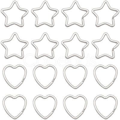 30Pcs 2 Styles Zinc Alloy Split Rings FIND-SP0004-19-1