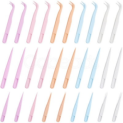 60Pcs 15 Styles PP Plastic Tweezers DIY-BBC0002-64-1