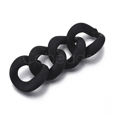 Spray Painted CCB Plastic Linking Rings CCB-R104-05A-01-1