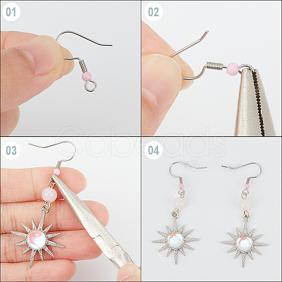 200Pcs 304 Stainless Steel Earring Hooks STAS-SP0001-42-1