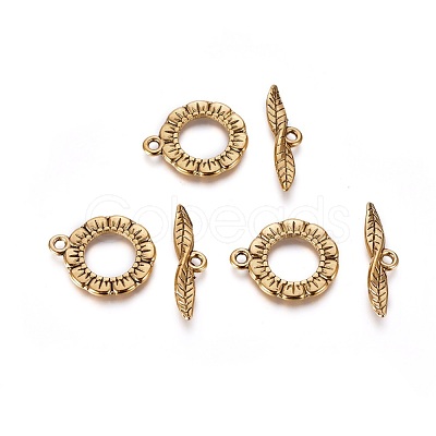 Tibetan Style Toggle Clasps GLF11359Y-1