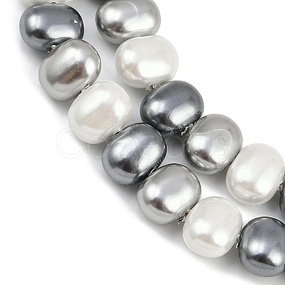 Electroplated Shell Pearl Beads Strands BSHE-H113-04A-1