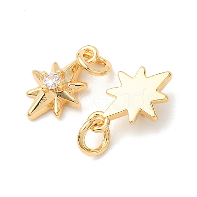 Brass Micro Pave Cubic Zirconia Pendants KK-A279-22G-1
