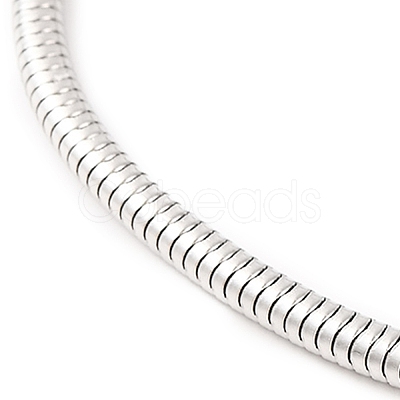 Tarnish Resistant 304 Stainless Steel Round Snake Chain Bracelets with Clasps BJEW-F472-01P-04-1