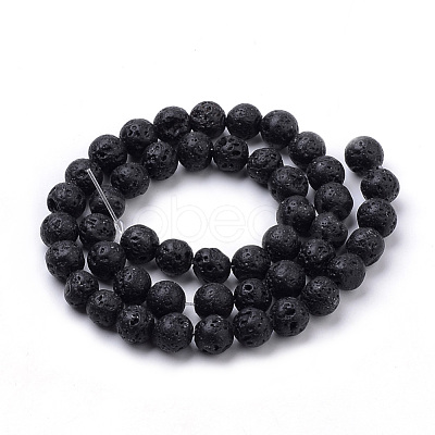 Natural Lava Rock Beads Strands G-S259-11-14mm-1