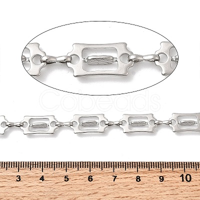 304 Stainless Steel Rectangle Link Chains CHS-Z007-17P-1