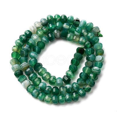 Natural Banded Agate Beads Strands G-P587-D02-01B-1