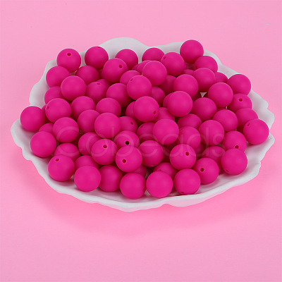 Round Silicone Focal Beads SI-JX0046A-35-1