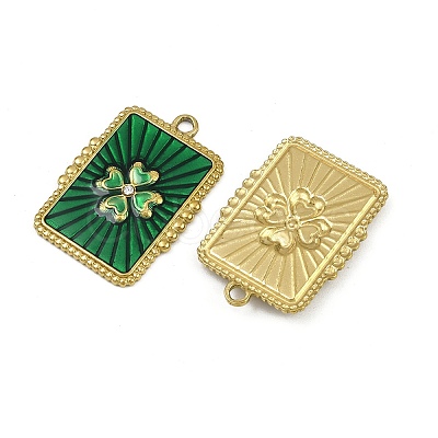 304 Stainless Steel Enamel Pendants STAS-L302-15G-1