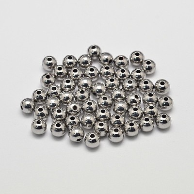 Rack Plating Brass Round Spacer Beads X1-KK-I601-3mm-P-RS-1