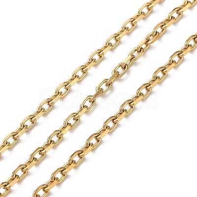 Ion Plating(IP) 304 Stainless Steel Faceted Cable Chains CHS-G027-03G-1