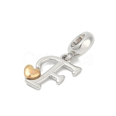 Brass European Dangle Charms KK-Z097-01F-GP-1