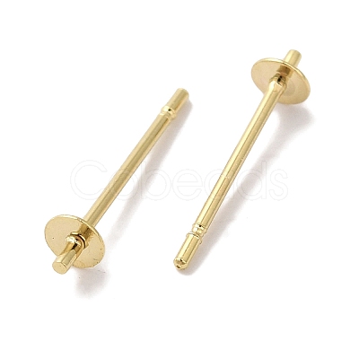 Brass Studs Earrings Finding KK-K383-02A-G-1