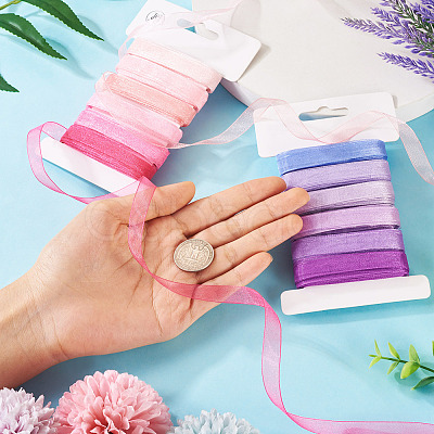 30 Yards 6 Colors Polyester Ribbon OCOR-TAC0028-06D-1