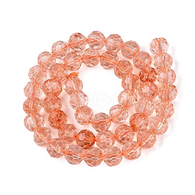 Crackle Transparent Glass Beads Strands GLAA-N068-06A-05-1
