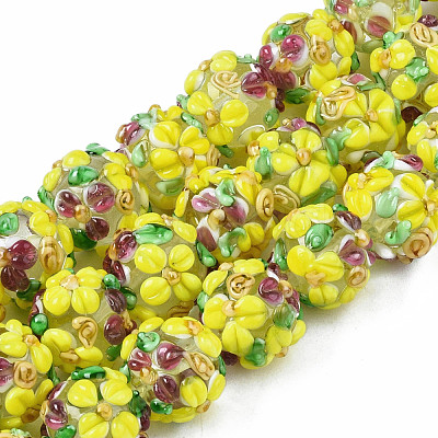Handmade Lampwork Beads Strands LAMP-N021-015A-08-1