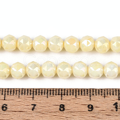 Anti-Tarnish Electroplate Glass Beads Strands X-GLAA-N010-6mm-01-1