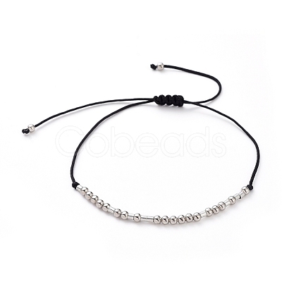 Unisex Adjustable Morse Code Bracelets BJEW-JB05011-03-1
