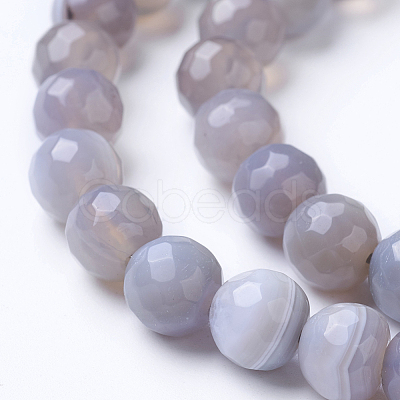 Natural Banded Agate Beads Strands X-G-G754-02-8mm-1