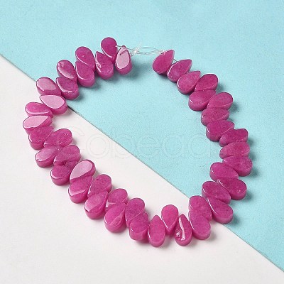 Natural White Jade Beads Strands G-B064-B56-1