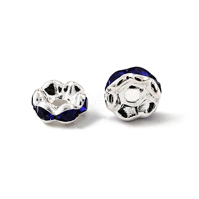 Brass Rhinestone Spacer Beads RB-A014-L6mm-05S-1