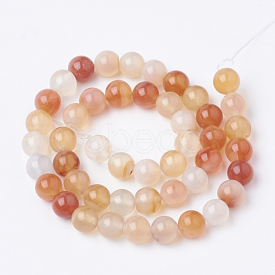 Natural Carnelian Beads Strands X-G-S295-13-8mm-1