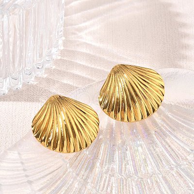 304 Stainless Steel Stud Earrings SA-CBA46AF-06G-02-1