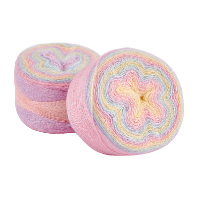 Gradient Segment Dyed Super Fine Mohair Yarn DIY-TAC0033-03I-1