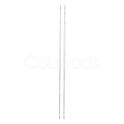 Iron Big Eye Beading Needles TOOL-R095-02-1