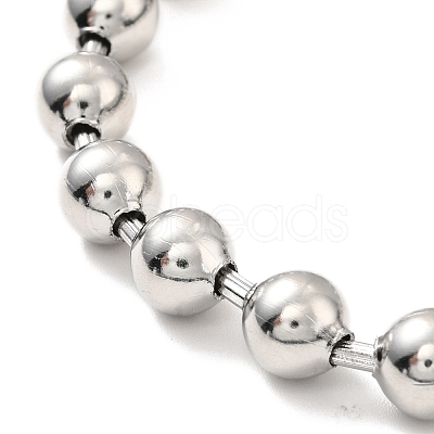 Tarnish Resistant 304 Stainless Steel Ball Chain Necklace & Bracelet Set STAS-D181-02P-01B-1