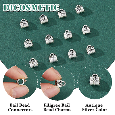 200Pcs Tibetan Style Alloy Tube Bails FIND-DC0005-76-1