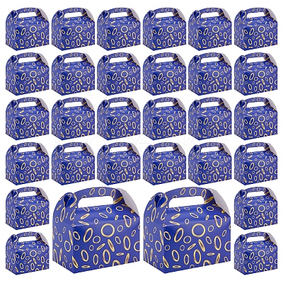 12Pcs Ring Printed Cardboard Paper Packing Boxes with Die Cut Hole Handles CON-WH0085-187-1