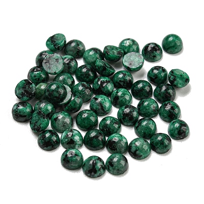 Natural Green Spot Jasper Cabochons G-H309-03-44-1