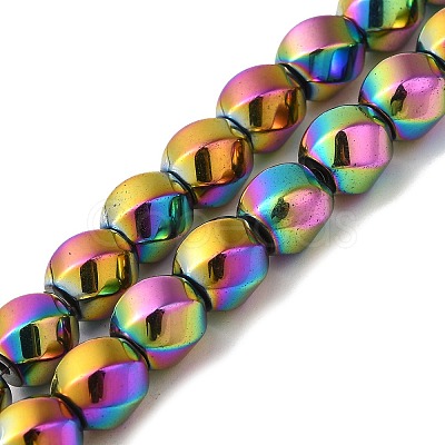 Electroplated Non-Magnetic Synthetic Hematite Beads Strands G-P518-05D-01-1