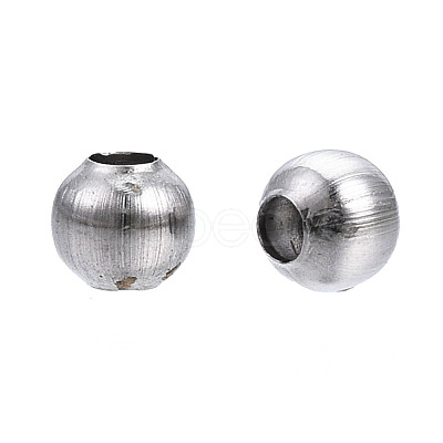 Round 304 Stainless Steel Beads STAS-TAC0004-3mm-P-1
