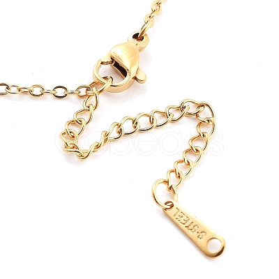 304 Stainless Steel Pendant Necklaces NJEW-P306-01G-1