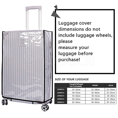Transparent PVC Luggage Cover AJEW-WH20080-52D-1