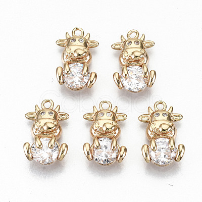 Brass Glass Rhinestone Pendants GLAA-S179-30A-RS-1