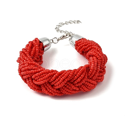 Glass Seed Multi-strand Bracelets BJEW-H204-01P-1