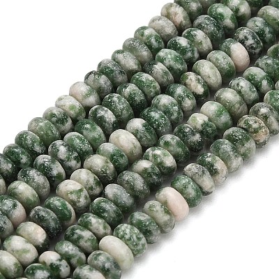 Natural Green Spot Jasper Beads Strands G-L635-A20-4x2mm-1