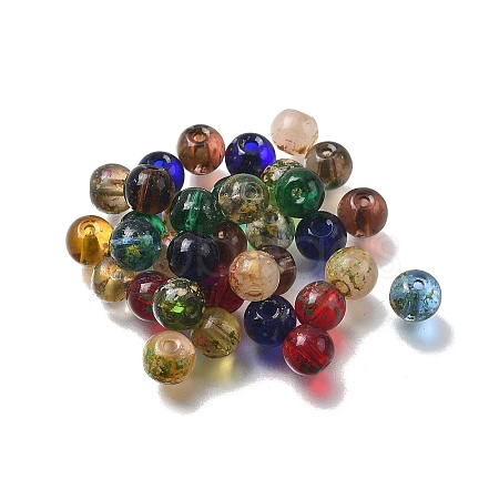Picasso Transparent Glass Beads GLAA-P073-02-1