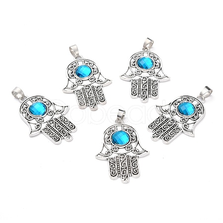 Tibetan Style Alloy Pendants PALLOY-M191-02AS-RS-1