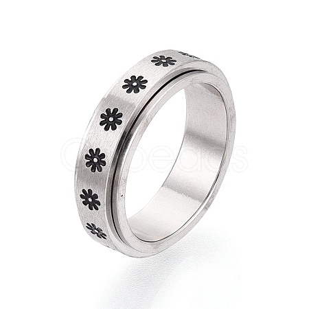 201 Stainless Steel Rotating Fidget Band Ring MATO-PW0001-059D-04-1