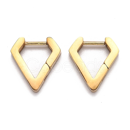 304 Stainless Steel Huggie Hoop Earrings STAS-H156-17A-G-1
